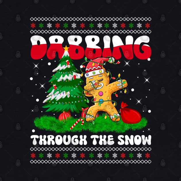 Dabbing Through The Snow Gingerbread Dab Dance Christmas Lights by wonderws